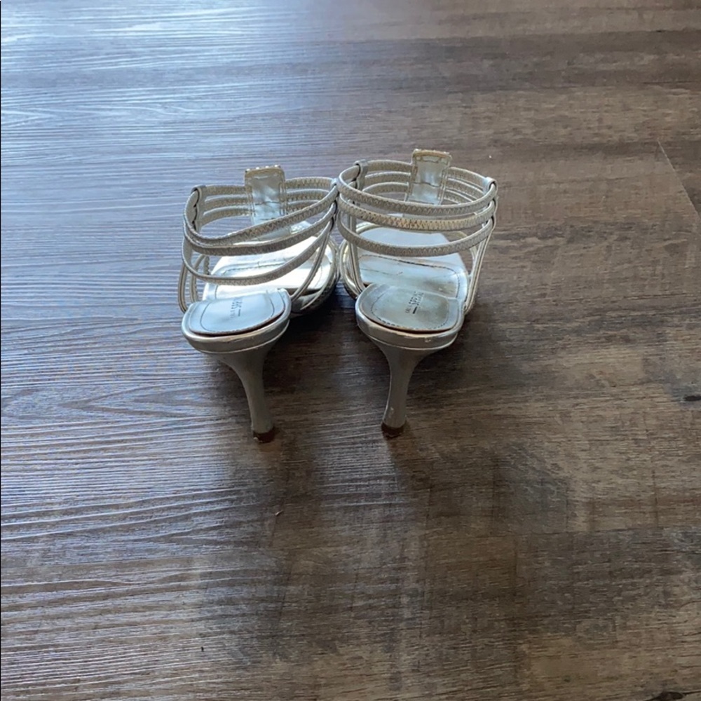 Call It Spring Silver Strappy Rhinestone Heels - Picture 4 of 7